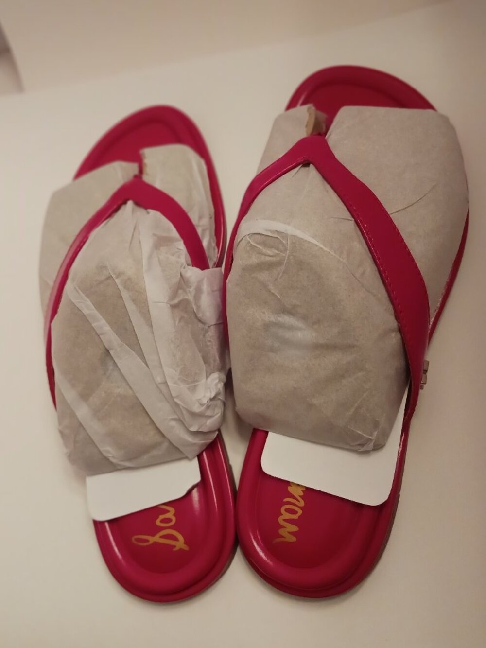 Sam Edelman Remi red leather sandals/ flip flops - Picture 6 of 9